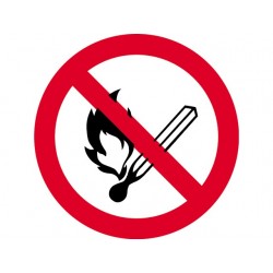 Open licht en roken verboden