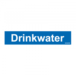 Graveerplaatje 'Drinkwater' mt. s