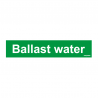 Graveerplaatje 'Ballast water' mt. s