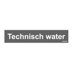 Graveerplaatje 'Technisch water' mt. s