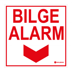 Gravurplatte 'Bilge alarm' 10x10cm