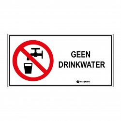 Aufkleber Heijmen 'Geen drinkwater' 18x9cm