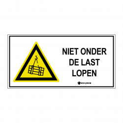 Aufkleber Heijmen 'Nicht laufen NL' 18x9cm