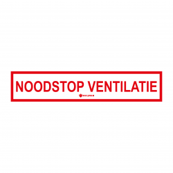 Aufkleber Heijmen 'Not-Aus Ventilation NL' 15x3cm