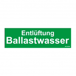 Aufkleber Heijmen 'Entlüftung Ballastwasser DE' 10x3cm