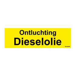 Aufkleber Heijmen 'Entlüftung Dieselöl NL' 10x3cm