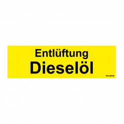 Aufkleber Heijmen 'Entlüftung Dieselöl DE' 10x3cm