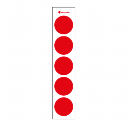 Aufkleber Heijmen 'Roter Punkt' 5 Stück 2,5CM