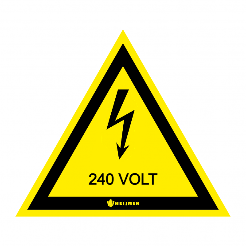 Sticker 240 volt 15 cm